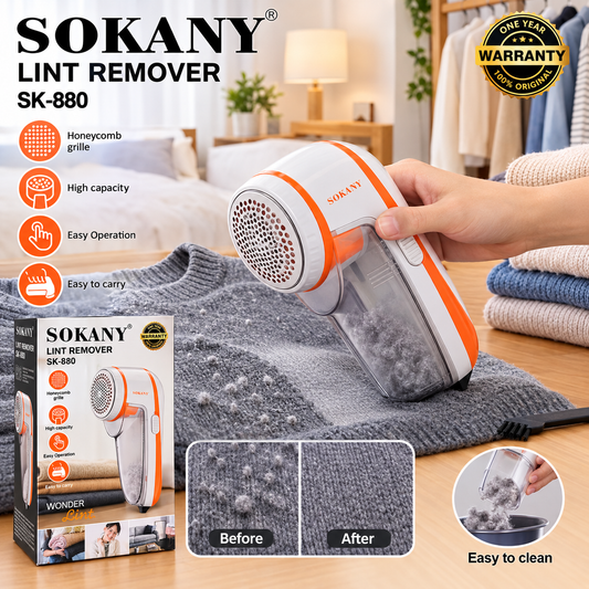 SOKANY SK-880 electric lint remover fabric shaver for clothes and sweaters