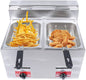 12L Commercial LPG Gas Double Tank Deep Fryer with 2 Stainless Steel Frying Baskets
