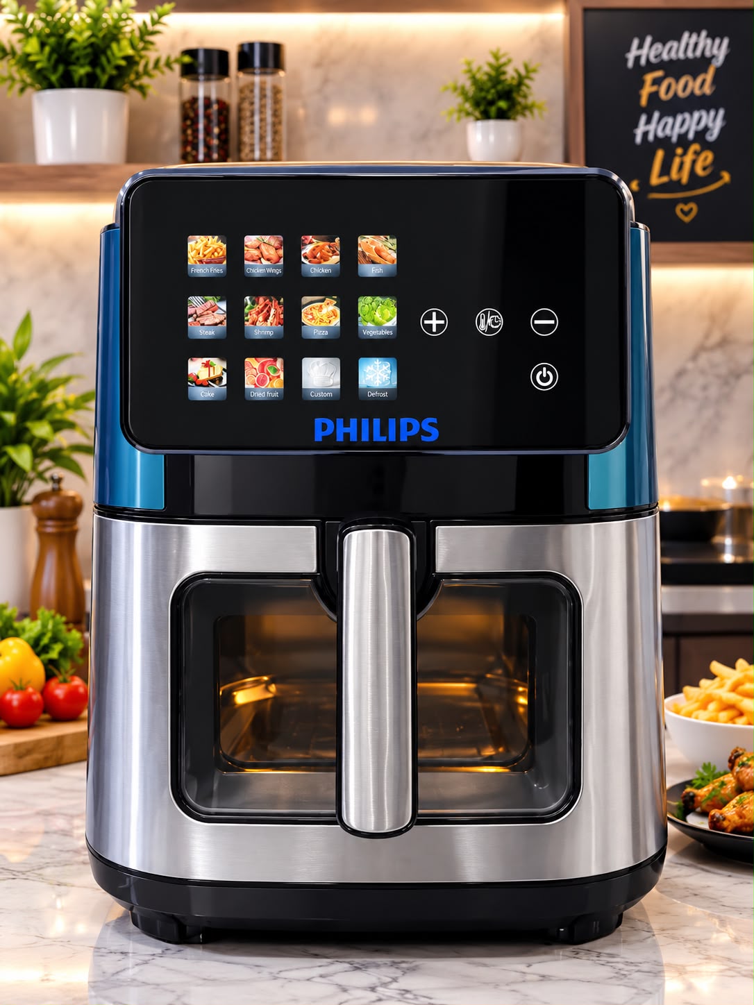 Philips 16L 2400W Digital Touch Screen Air Fryer with Rapid Air Technology