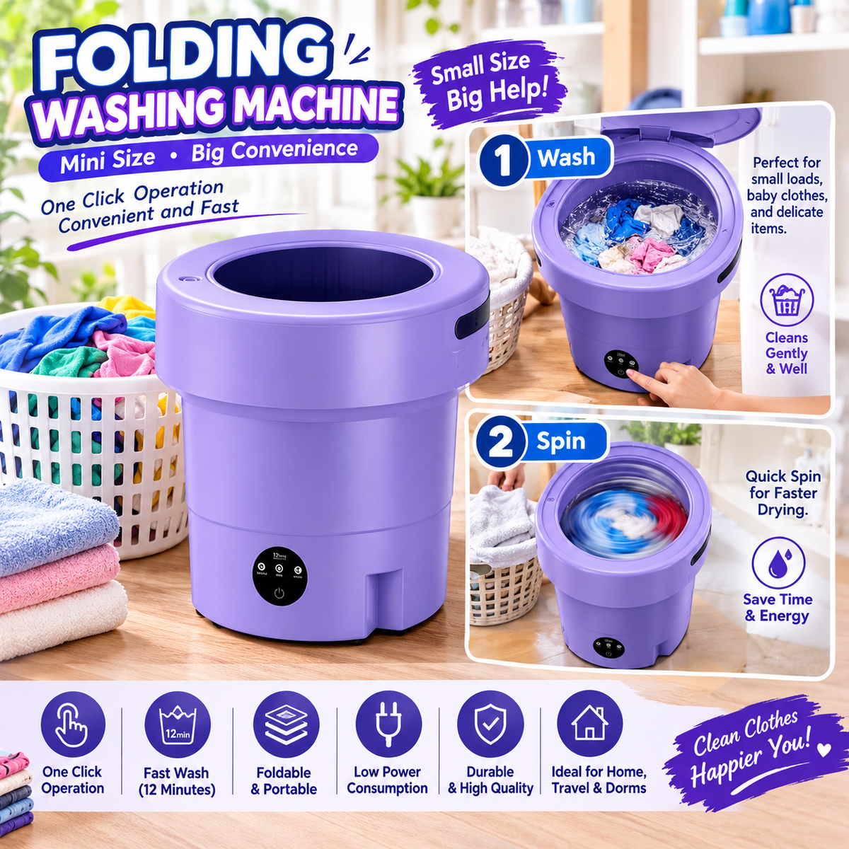 12L mini washing machine 