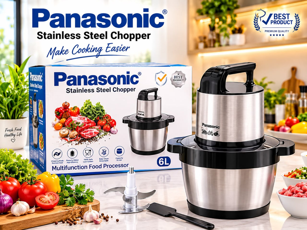 6L stainless steel electric food chopper with sharp blade for meat qeema and vegetables