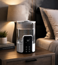Digital ultrasonic cool mist humidifier for bedroom with humidity display and transparent water tank and medical use
