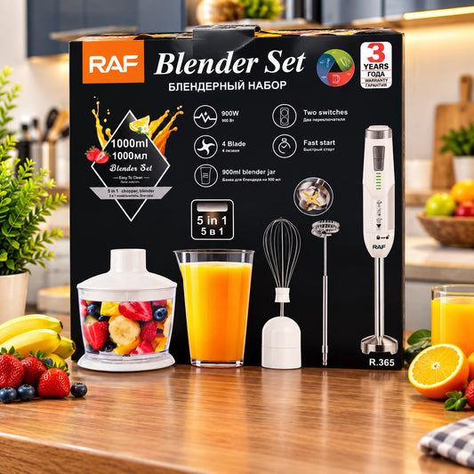 Imported RAF Hand blender set RAF R.365 5-in-1 900W hand blender set with chopper and whisk