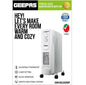 Geepas GRH91009P 9 Fin 2200W Portable Oil Filled Radiator Heater with Fan in White