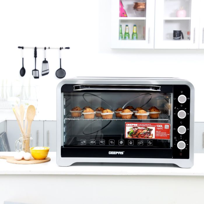 Geepas 100L Multifunction Electric Oven with Rotisserie & Convection – 2800W