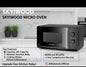 Skyiwood 20L solo microwave oven with defrost function and rotary controls black finish