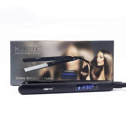 Hartec Titanium Plates Flat Iron Straightening Styling Tools Black LCD Display