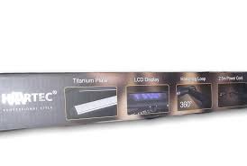 Hartec Titanium Plates Flat Iron Straightening Styling Tools Black LCD Display