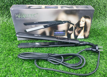 Hartec Titanium Plates Flat Iron Straightening Styling Tools Black LCD Display