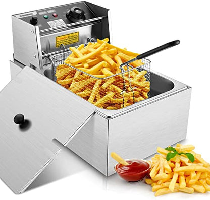 6 liter electric deep fryer stainless steel 